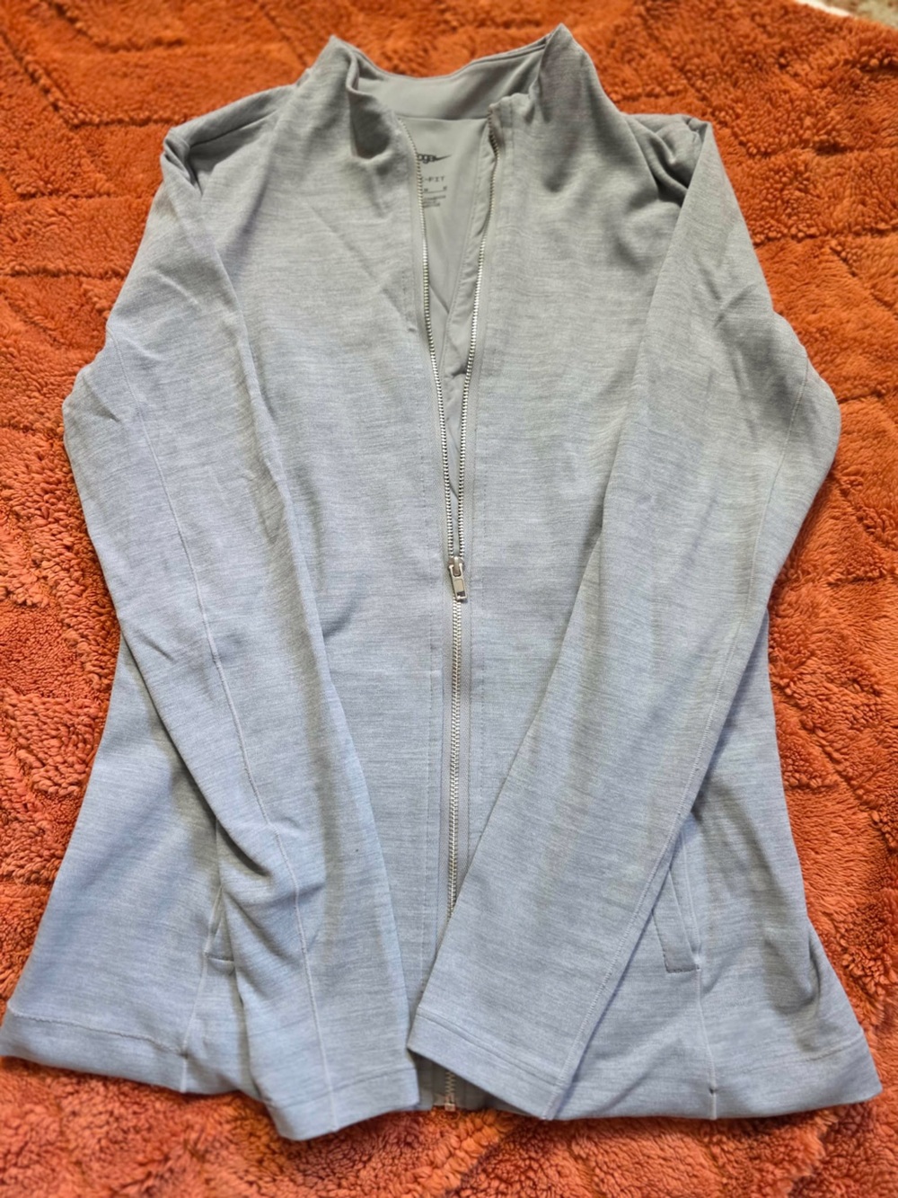 Nike Light Gray Dri-Fit Yoga ZIP-Up Jacket